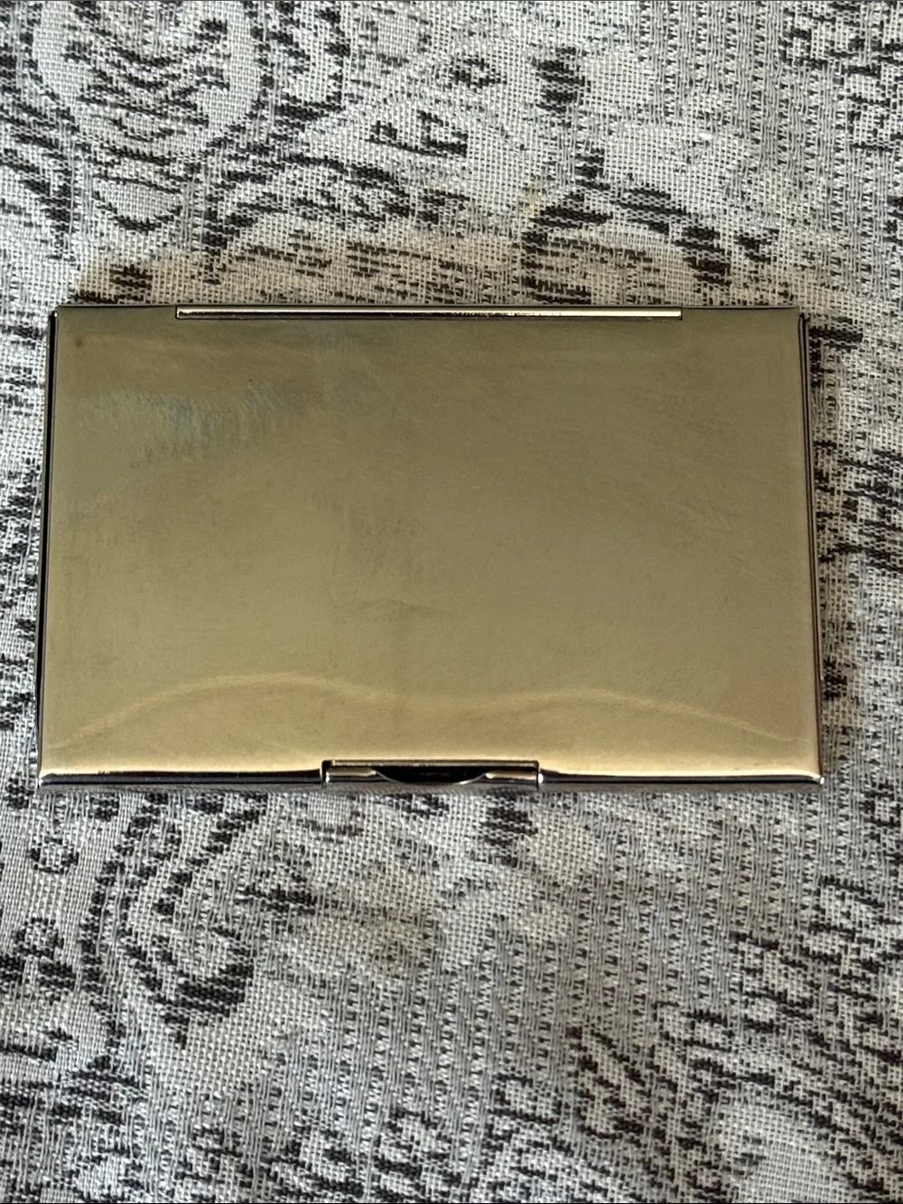 Slim Silver Metal Card Case
